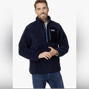 Vineyard Vines Super Shep Sherpa Navy 1/4 Zip Jacket , Large